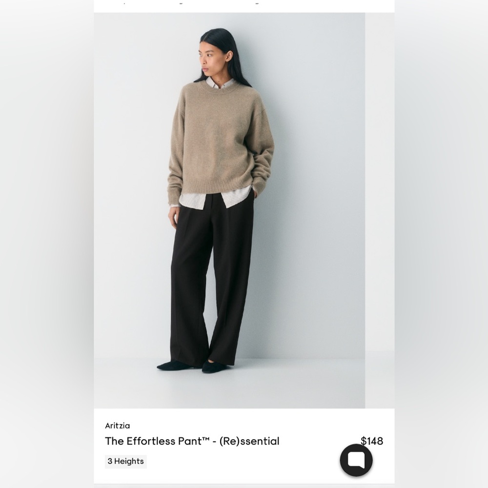 Aritzia Effortless Pant - Dark Night Navy
